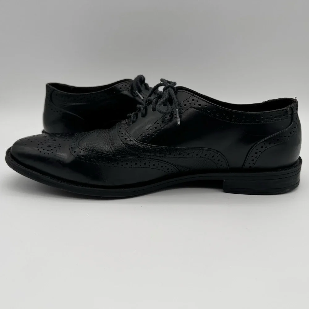 Men's Studio Belvedere Ryan Men's Size 11D Black Leather Lace Up Oxford Shoes